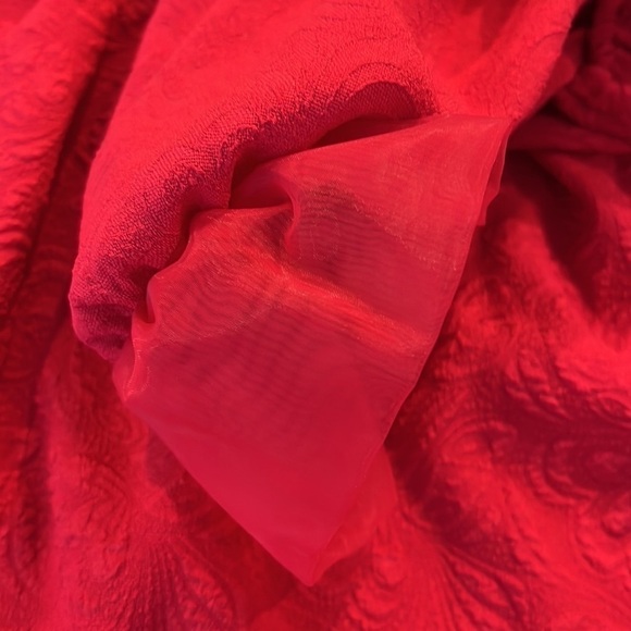 Who What Wear Puff Short Sleeve Dress Barberry Size Medium - Picture 13 of 13